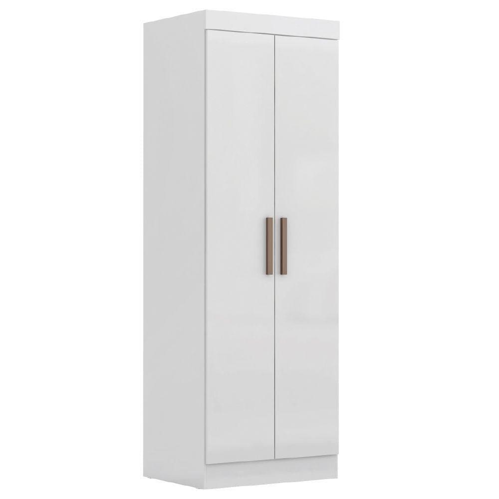 Modulo De Guarda Roupas Para Quarto Madrid 2 Portas Maxel Branco