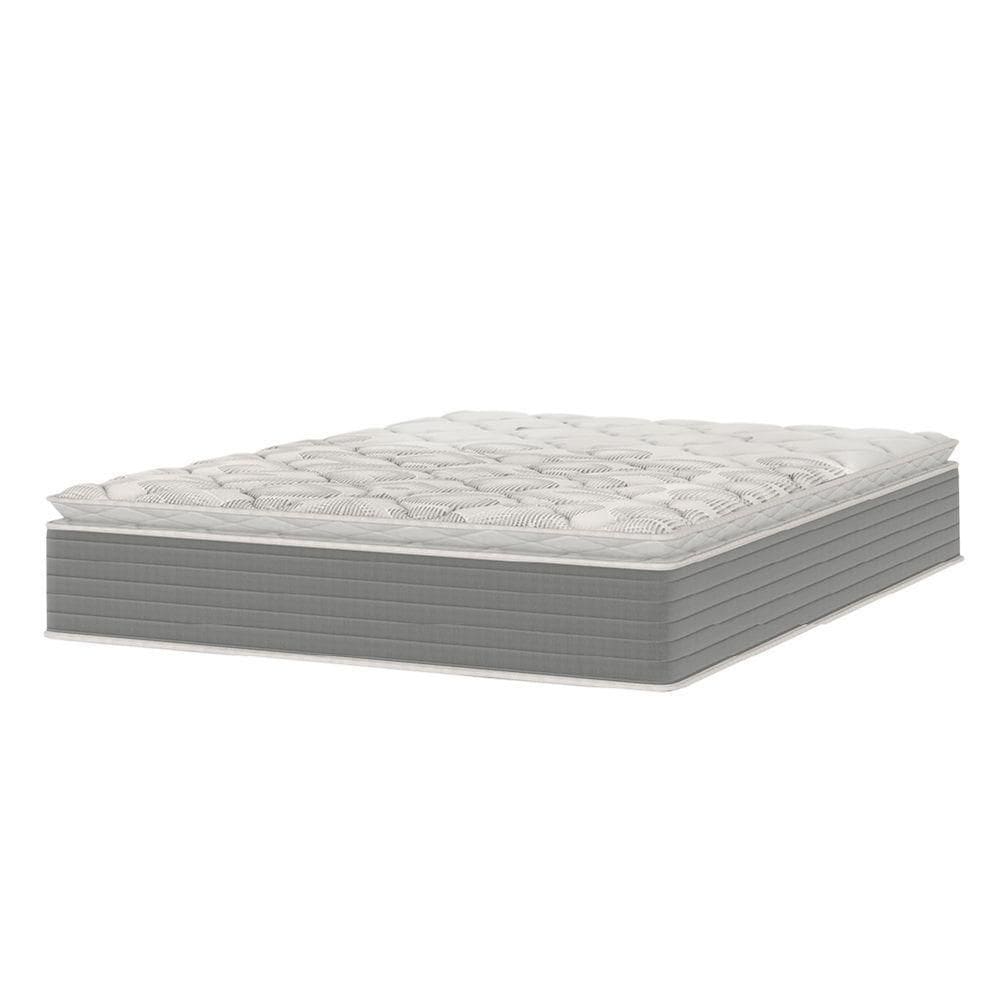 Colchão Casal Molas Ensacadas Pillow Top 138x188x25cm Martino Cinza Umaflex Cinza