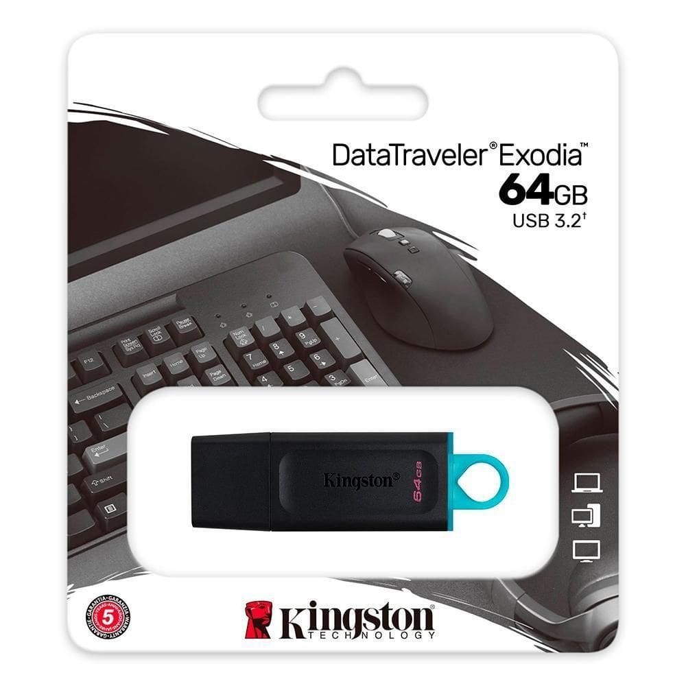 Pen Drive 64gb Kingston Usb 3.2 Datatraveler Exodia