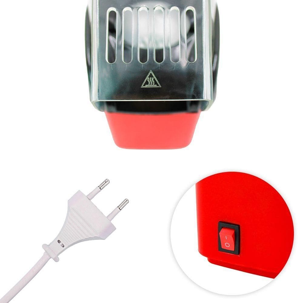Pipoqueira Eletrica Ar Quente Vermelha 1200W 110V Maquina De Fazer Pipoca