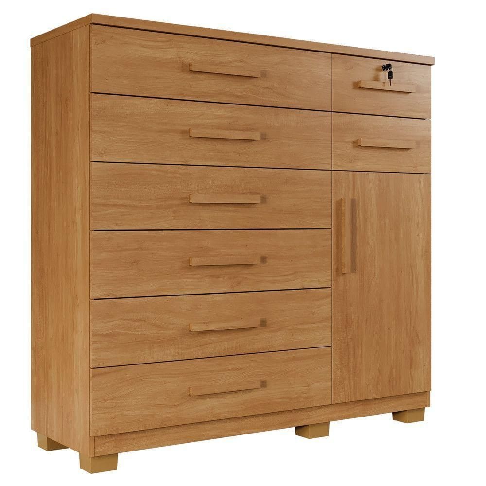 Cômoda Pernambuco 8 Gavetas 1 Porta Com Sapateira - Benetil Cinamomo