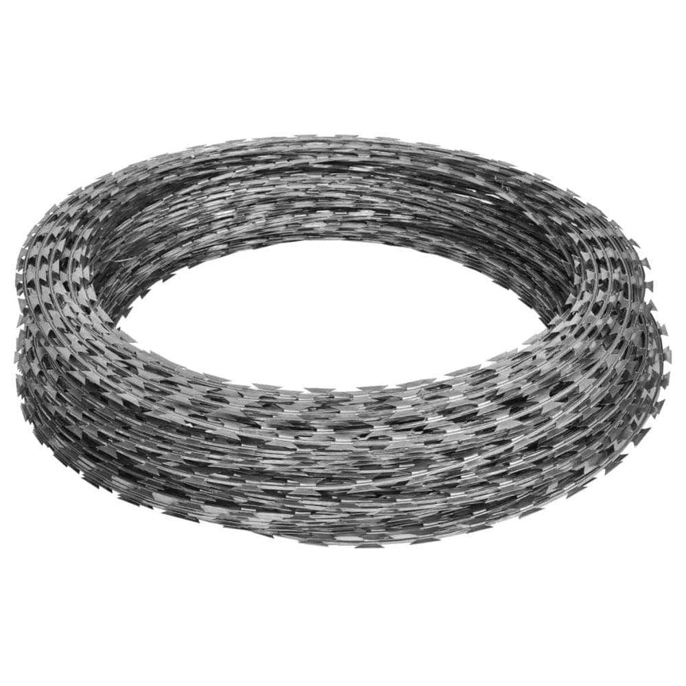Arame farpado VidaXL NATO em aço galvanizado 60m 2 rolos