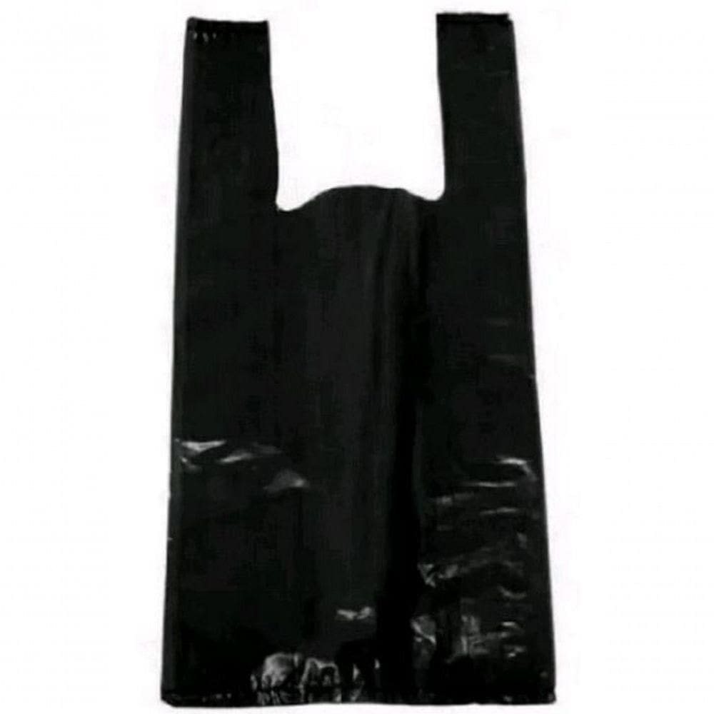 Sacolas Plasticas Reciclada Recuperada Preto 1kg