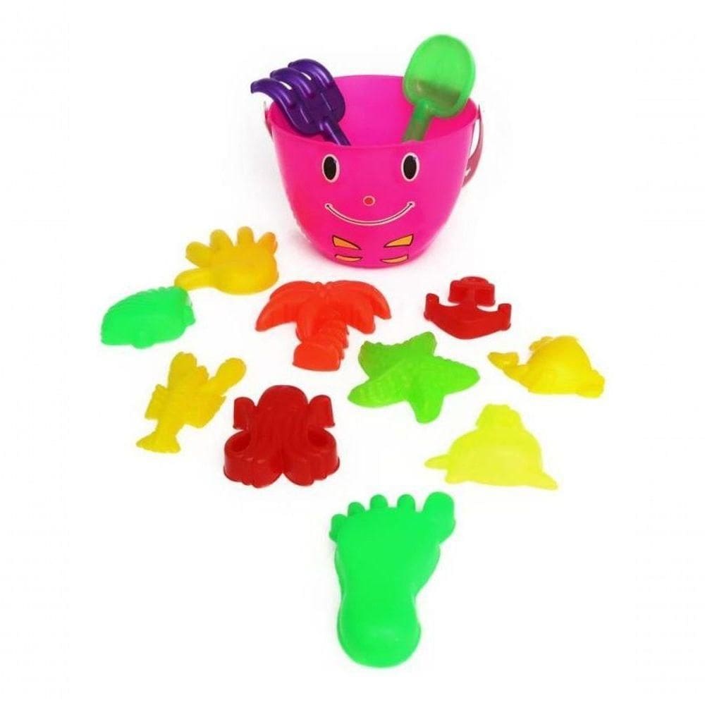 Baldinho De Praia Kit Baldinho Feliz 16cm Rei Do Balde