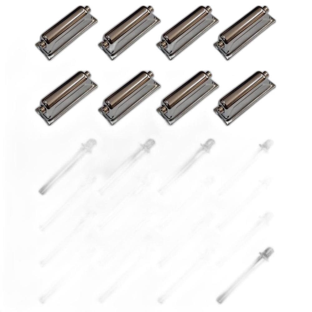 Kit 8 Canoas Tom Caixa Cromo 18.3 + 16 Parafusos 51 X 6Mm M6