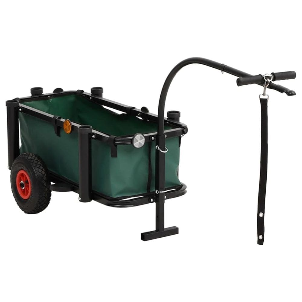 Carrinho de pesca vidaXL Black Steel com bolsa de 40 kg de capacidade