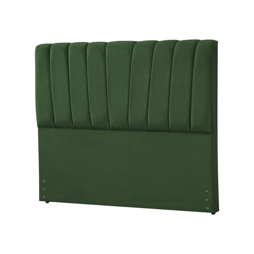 Cabeceira Queen Estofada Americana Premium 160cm Veludo Verde