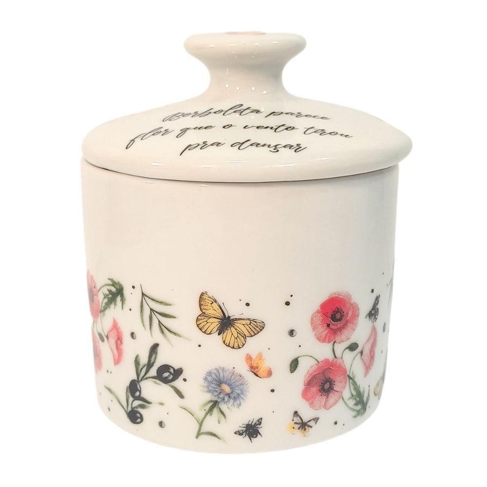 Açucareiro Porcelana Borboleta