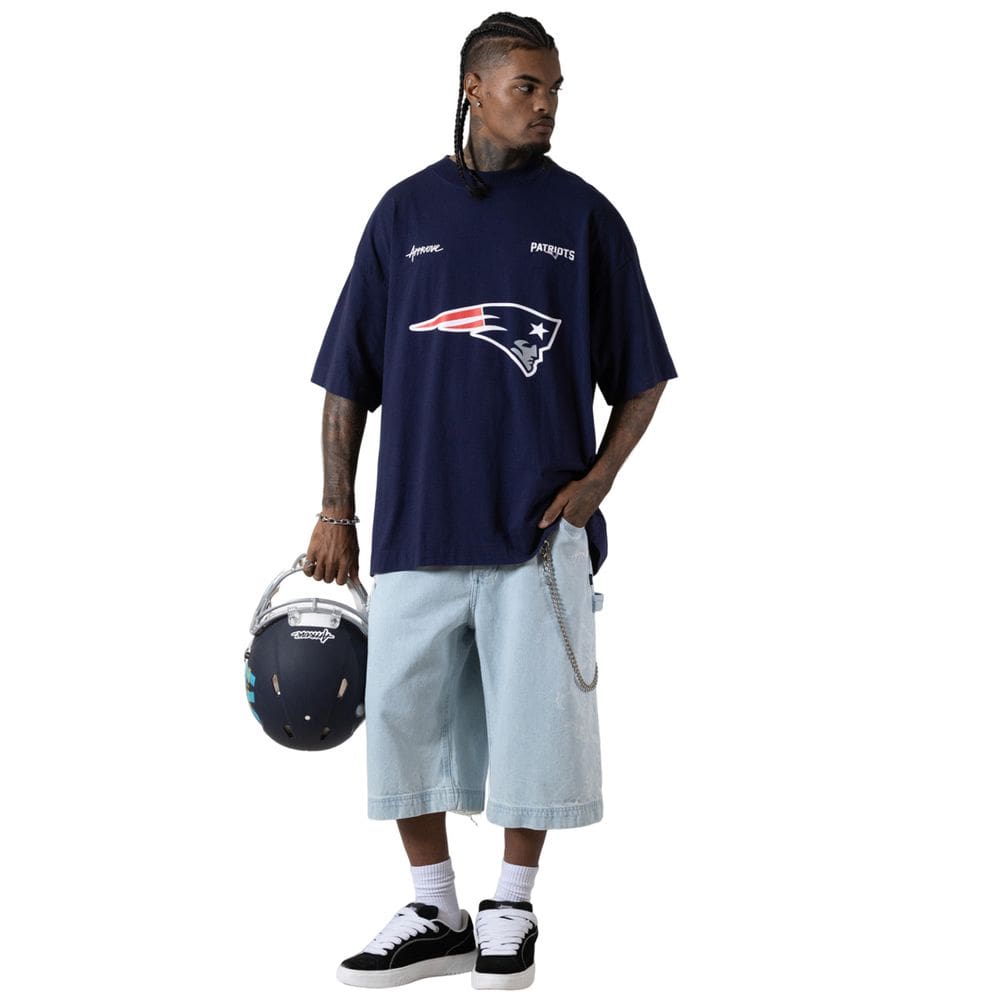 Camiseta Huge Approve x NFL II Patriots Oversize