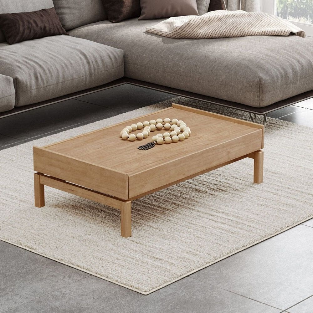 Mesa de Centro em Madeira Maciça Barcelona Tauari