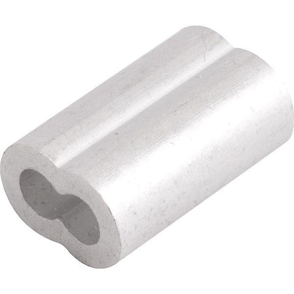 Prensa Cabos Em Alumínio Para Cabos De Aço 1-8 Com 100 Peça