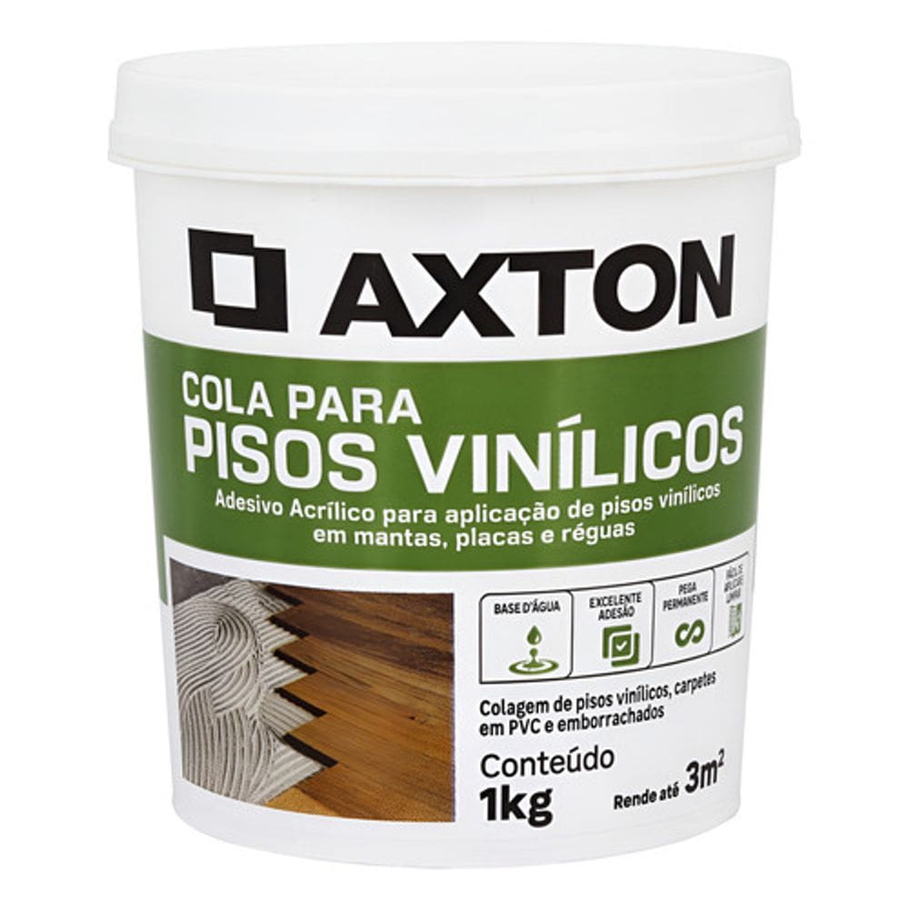 Cola Profissional Para Piso Vinilico Base De Agua 1 Kg Axton