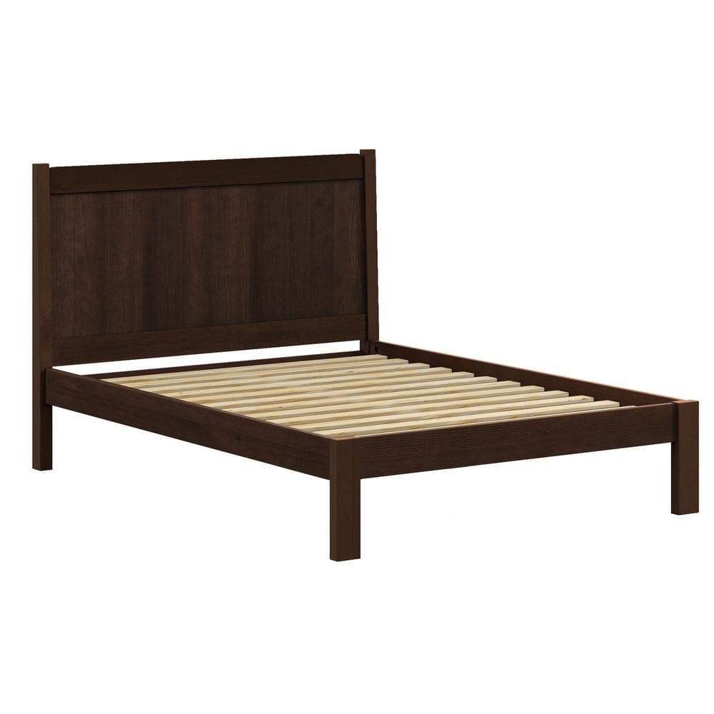 Cama King em Madeira Maciça 112x214cm Modena Capuccino