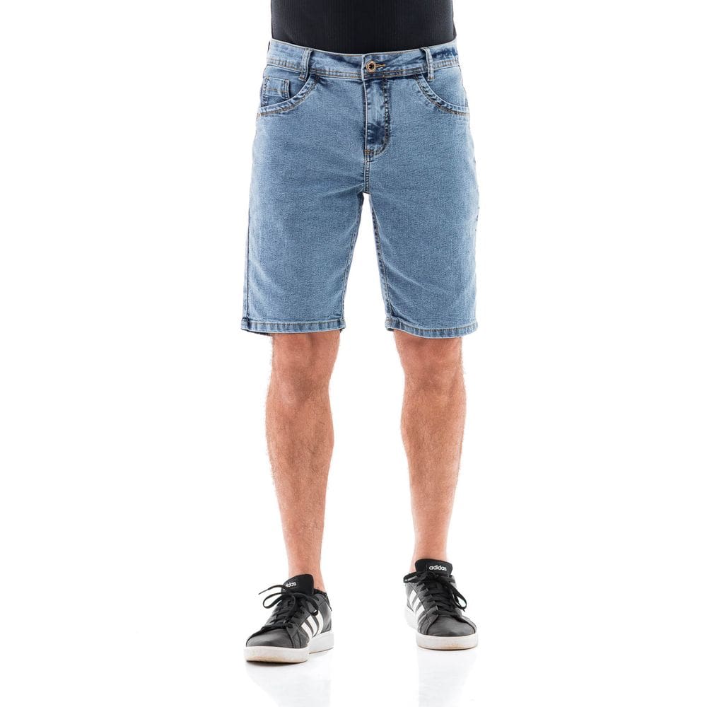 Bermuda Jeans Masculina Arauto Slim Bordado