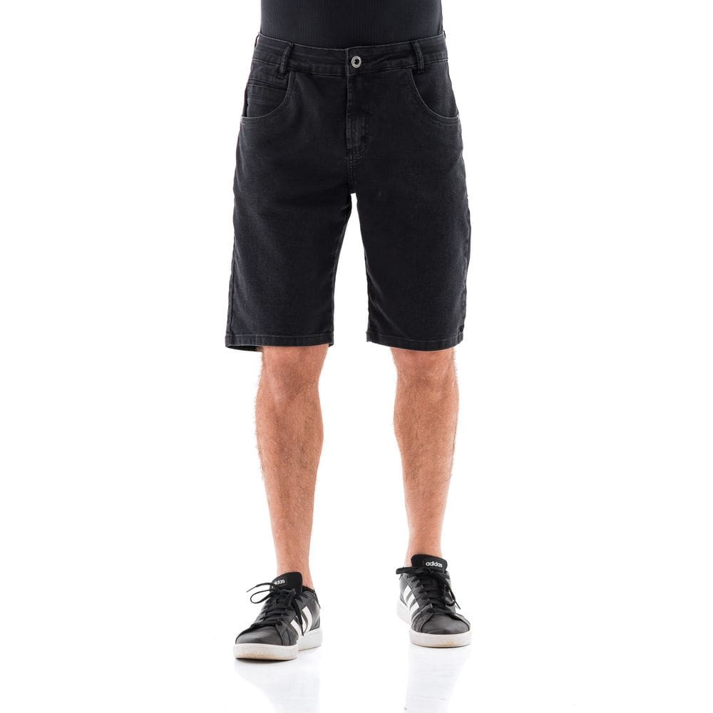 Bermuda Jeans Masculina Arauto Confort Black