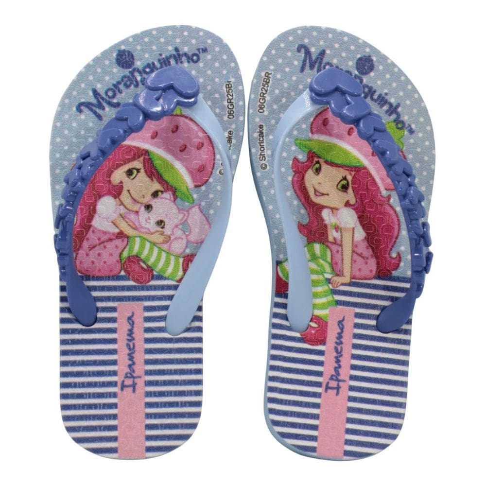 Chinelo Infantil Ipanema 27173 Moranguinho Sugar Azul Claro Rosa