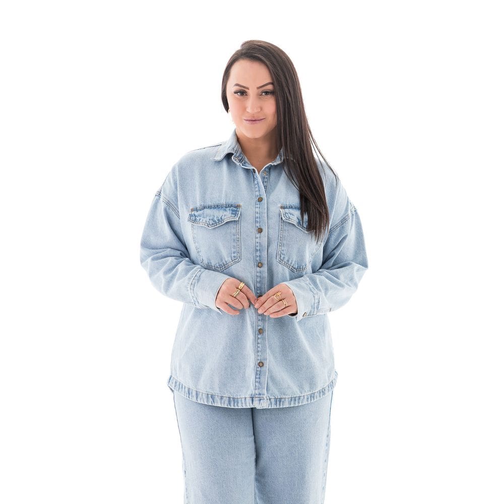 Camisa Jeans Feminina Arauto Over
