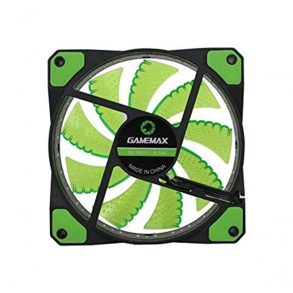 Fan Gamemax Para Pc Gamer Gf12g 12cm Verde 32 Led