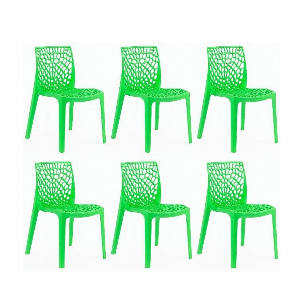 Kit 6 Cadeiras Gruvyer Verde Claro Verde Claro