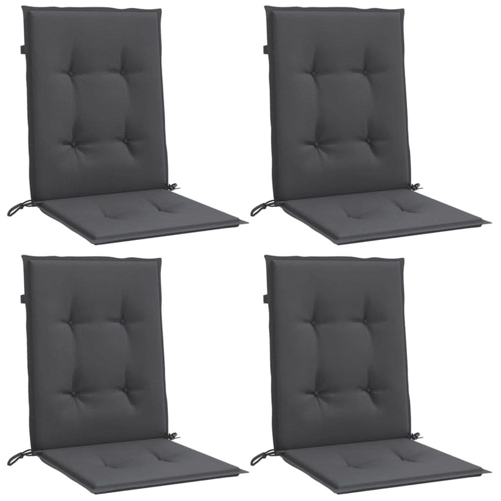 Almofadas de cadeira vidaXL Lowback 4 peças de antracite mesclado