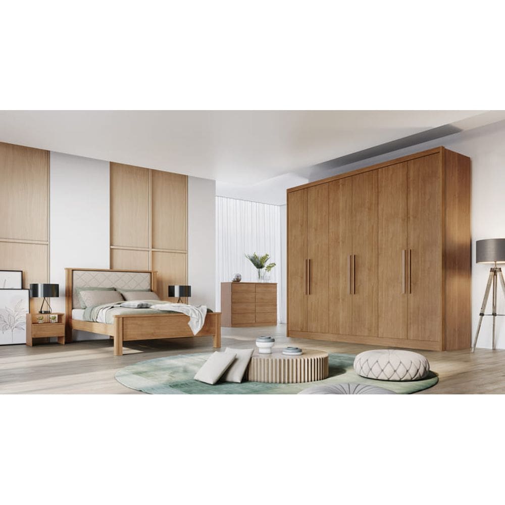 Guarda Roupa Casal 6 Portas 8 Gav New Vértice Novo Horizonte