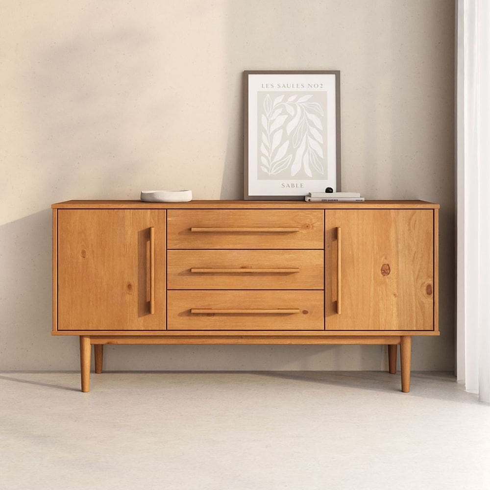 Aparador de Sala Buffet Madeira 145 cm 02 Portas Freijó TECCA