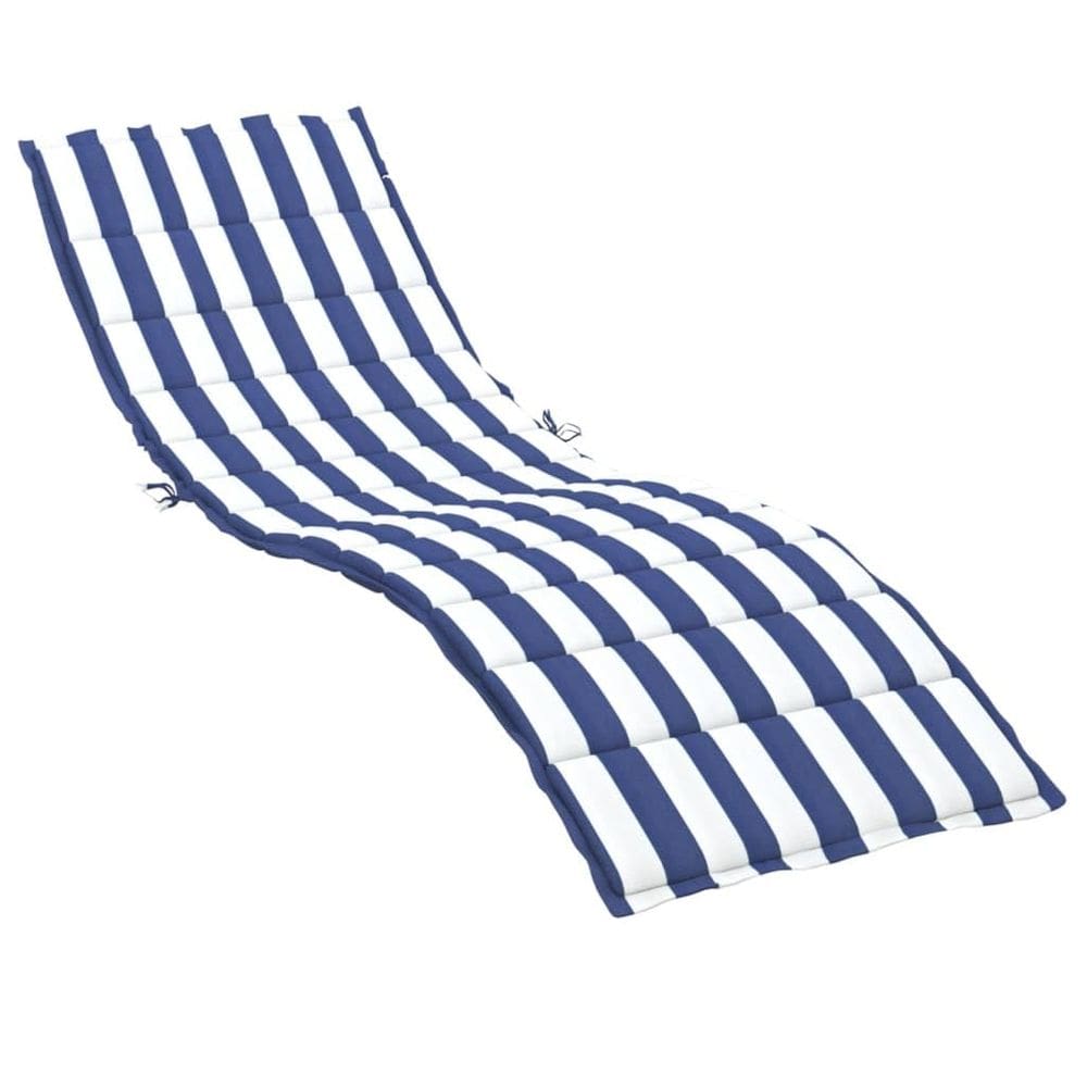 Almofada de espreguiçadeira VidaXL Stripe Oxford em tecido azul e branco