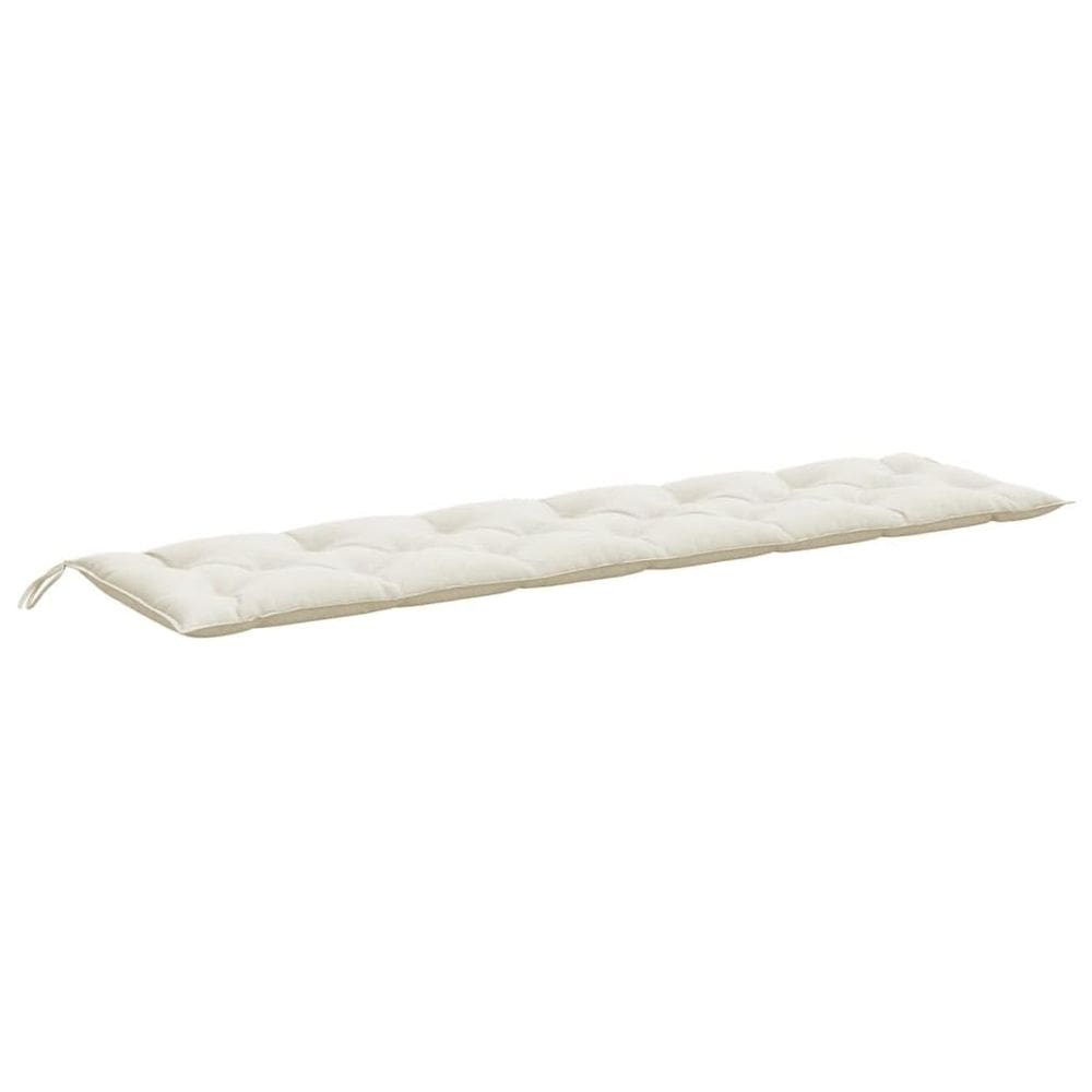 Almofada de banco de jardim VidaXL Creme Poliéster 200x50x7cm