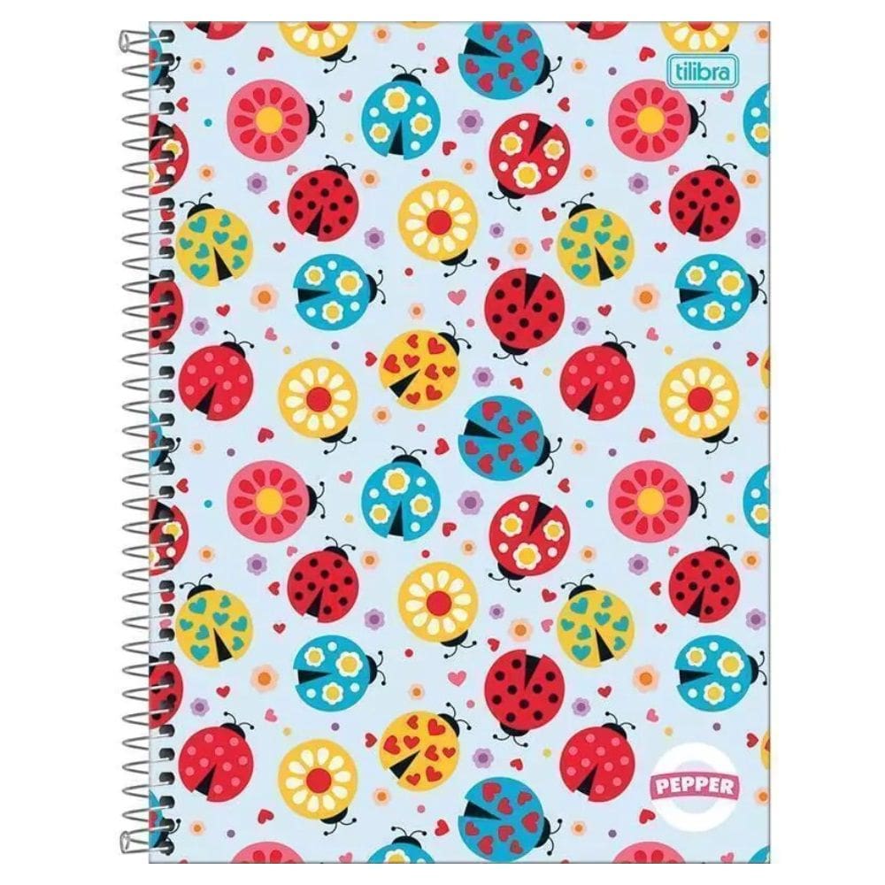 Caderno Espiral CD Universitário 10 Matérias Pepper Feminino/Masculino 160 Folhas - Tilibra | Papelaria | Escolar