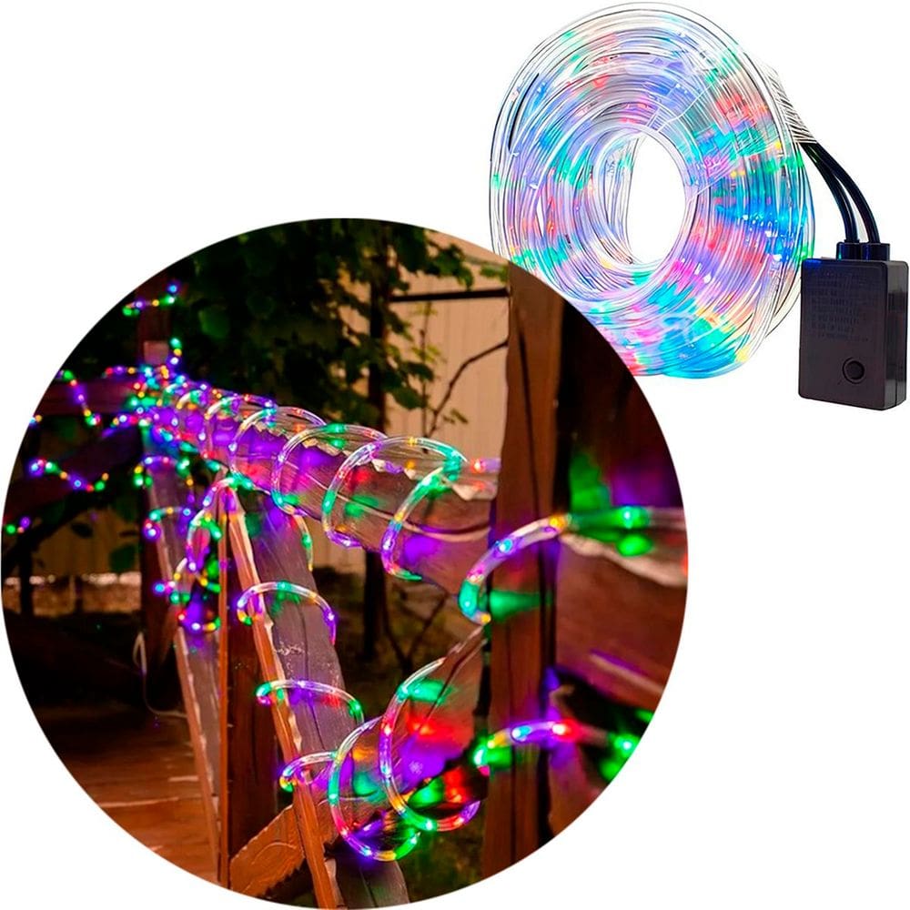 Mangueira Pisca 460 Lâmpadas LEDs Colorido Natalino 20M 220v
