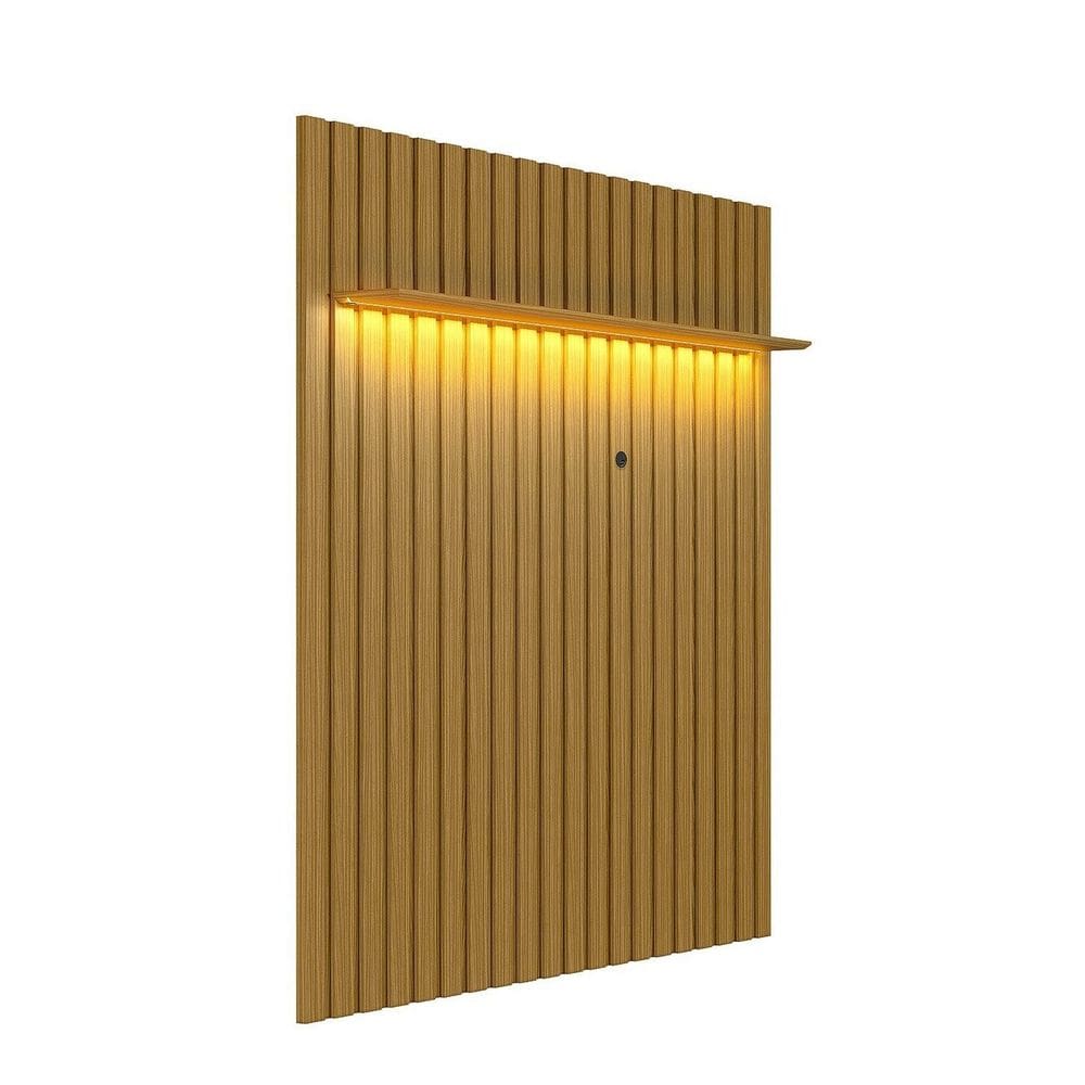 Painel para Tv 70 Polegadas Ripado com Led 177x218cm London Cedro
