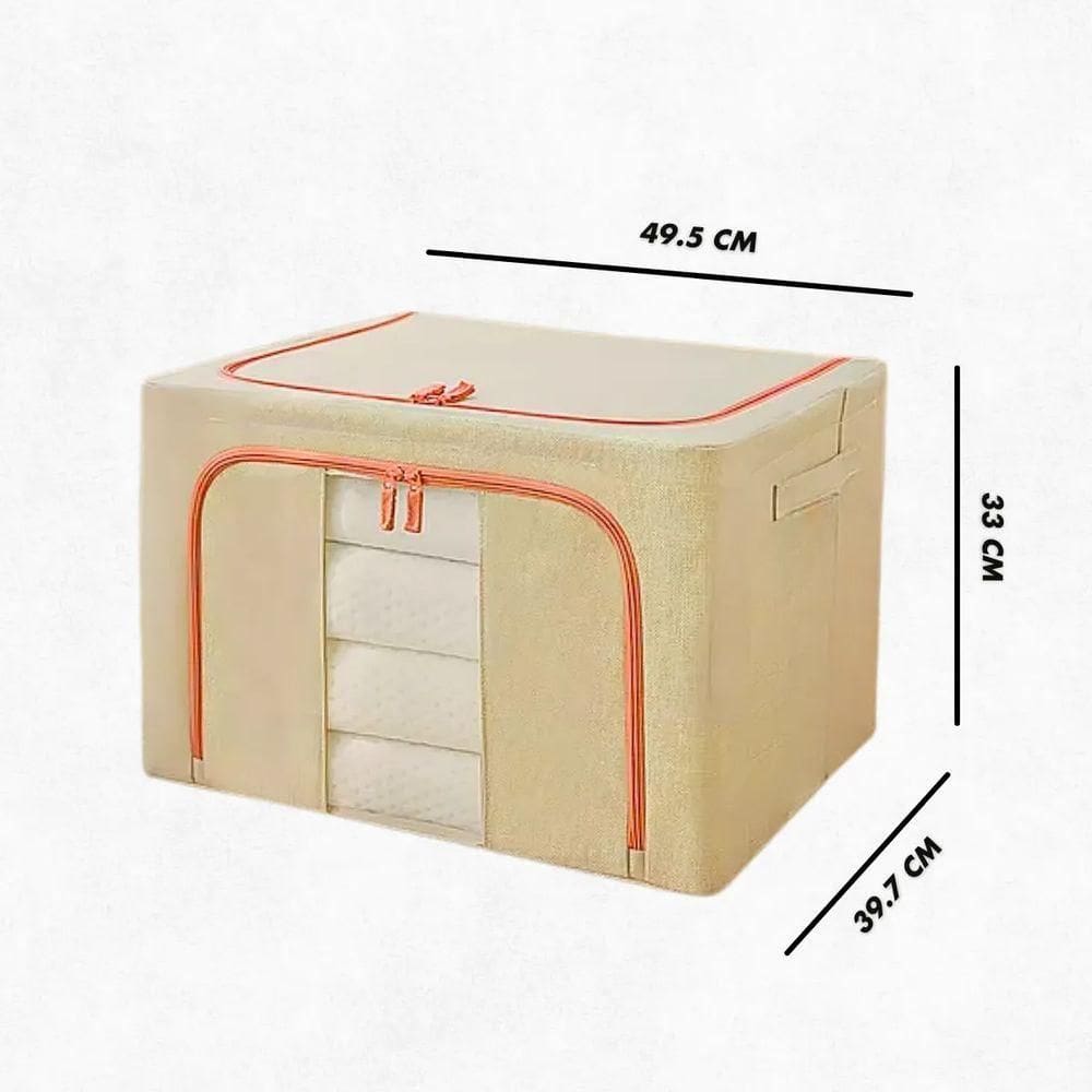 Caixa Organizadora De Roupas Multiuso Dobrável - Bege