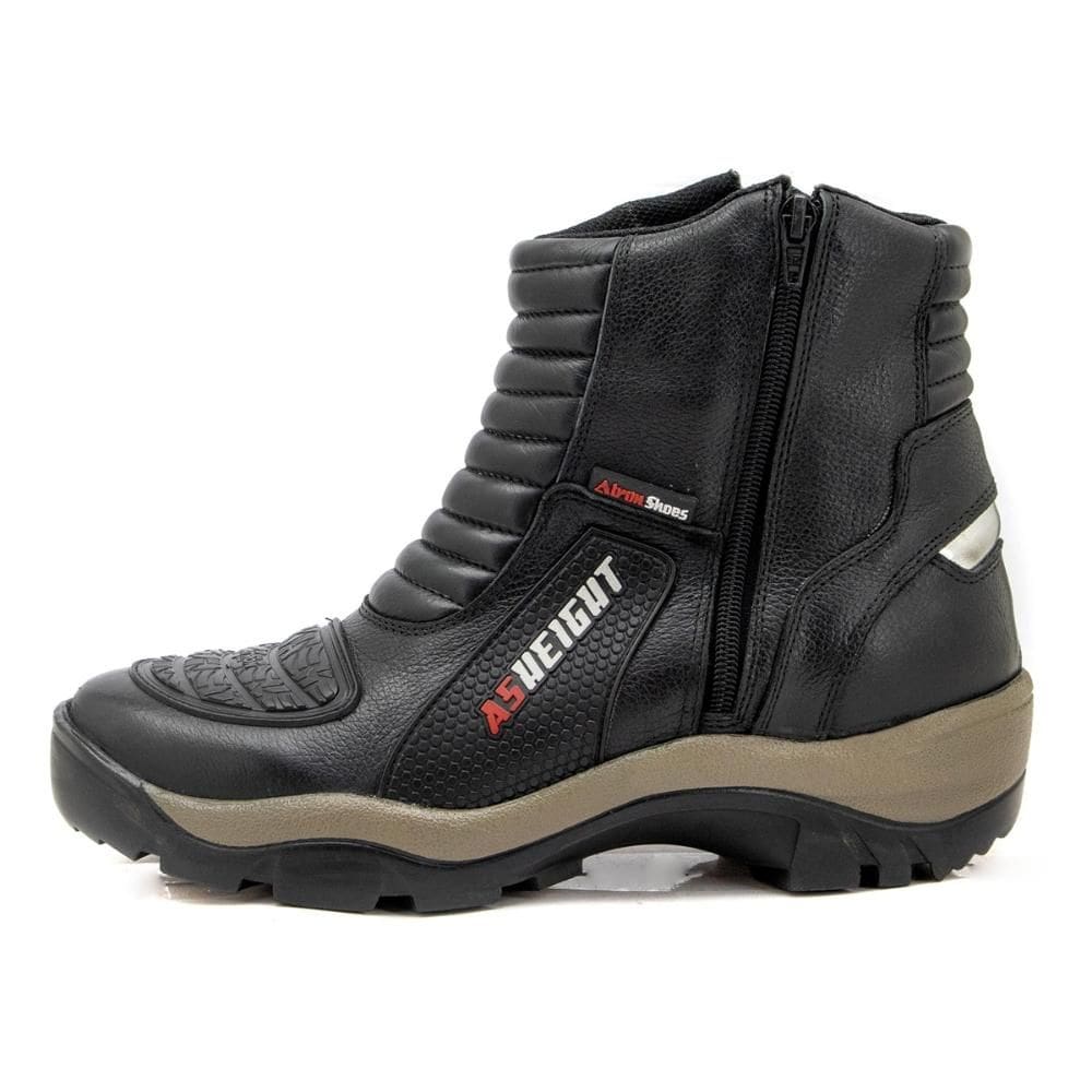 Bota Motociclista Masculina As-height Couro Cano Curto