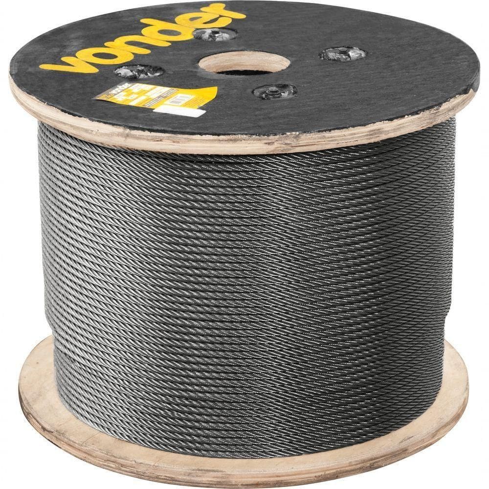 Cabo De Aço Aaci 1-4 Alma De Aço 6x36ws Polido Com 500 Metr