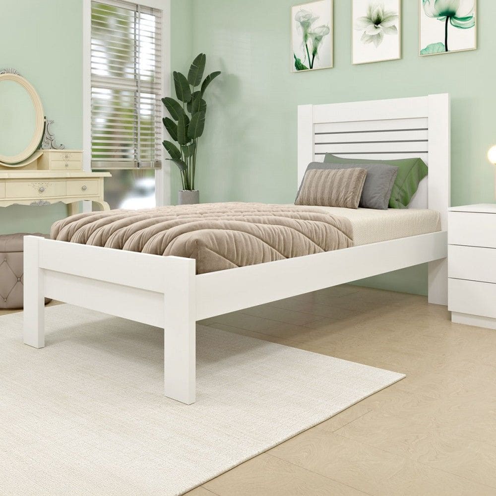 Cama Solteiro Coral Neve- Pnr Móveis