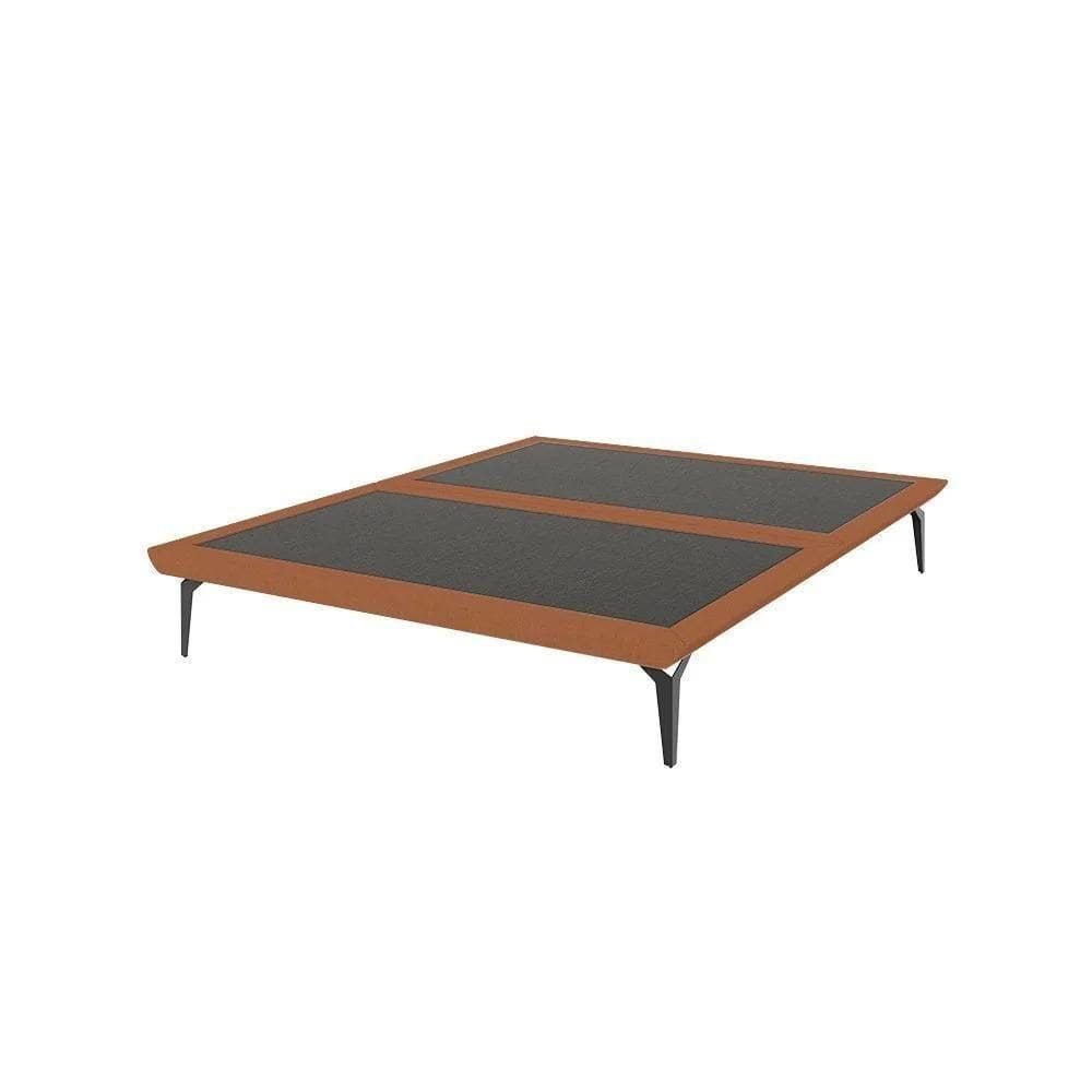 Base Para Cama King Japonesa Tóquio Bipartida Linho Telha