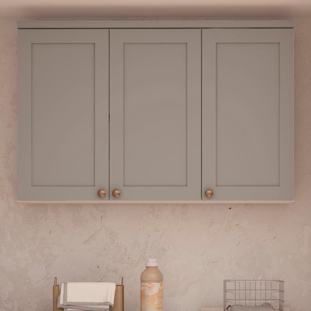 Armário de Cozinha Genialflex Iluminata Aereo Branco Fendi