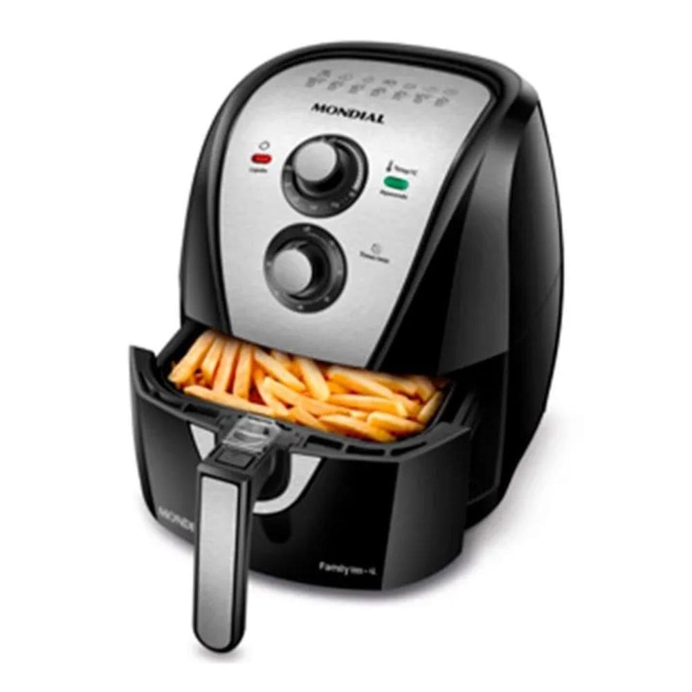 Fritadeira Elétrica Air Fryer Sem Óleo 1500W Family 4 Litros AFN-40-BI Cesto Antiaderente Mondial