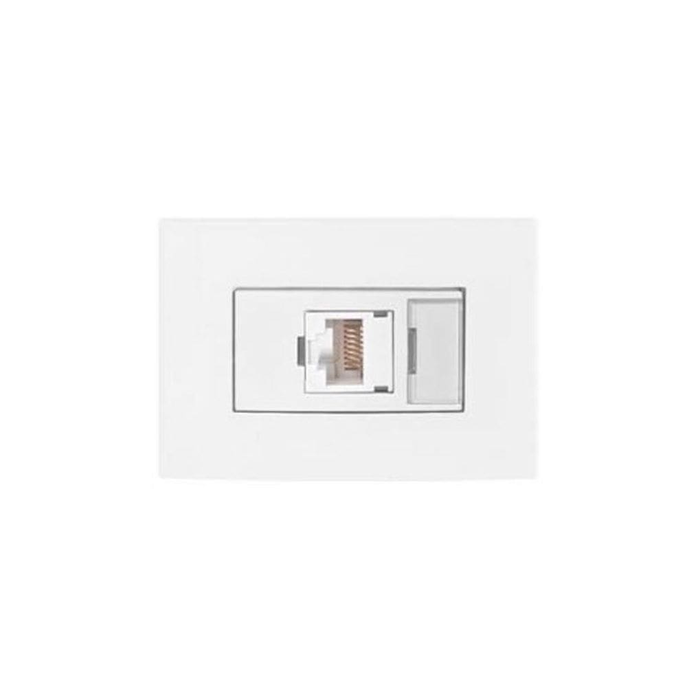 Tomada P/ Moveis Margirius Rj45 Branca Informática Nbr 14136