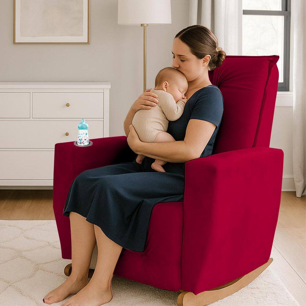 Poltrona de Amamentação Balanço Agatha Puff Vermelho