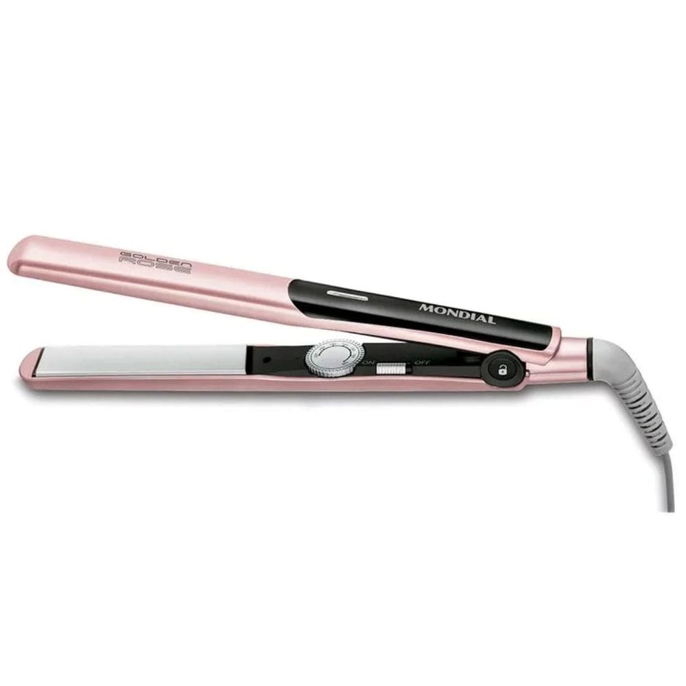 Prancha Alisadora Golden Rose P-20 Cerâmica e Tourmaline Íon 220°C Bivolt Mondial