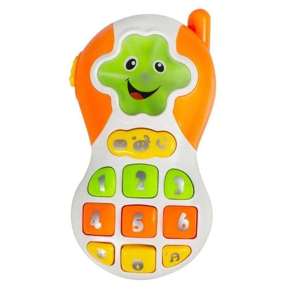 Telefone Musical Branco e Laranja - Brinkzania