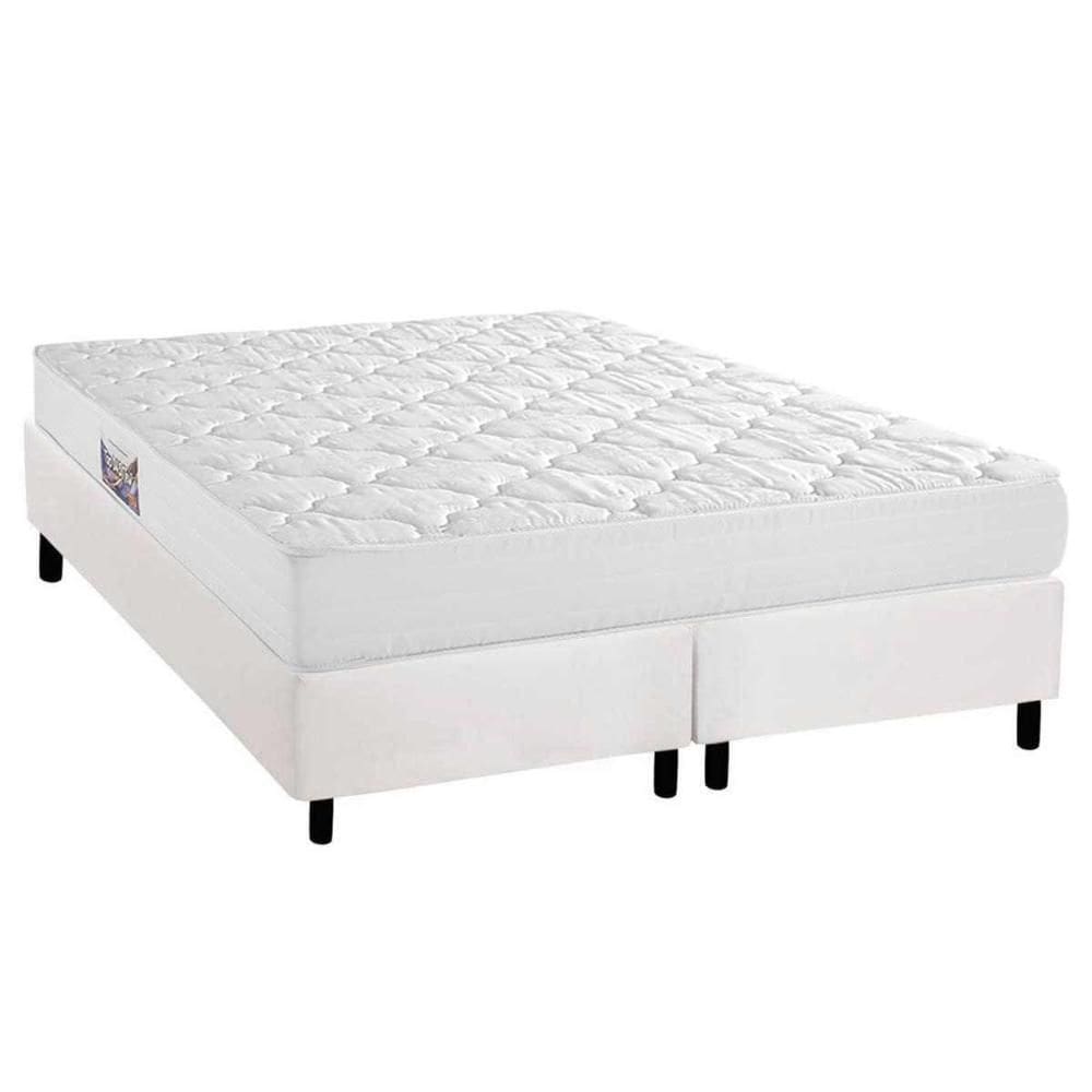 Conjunto Box Queen: Colchão Espuma Herval D45 Top + Base CRC Corano White (158x198)