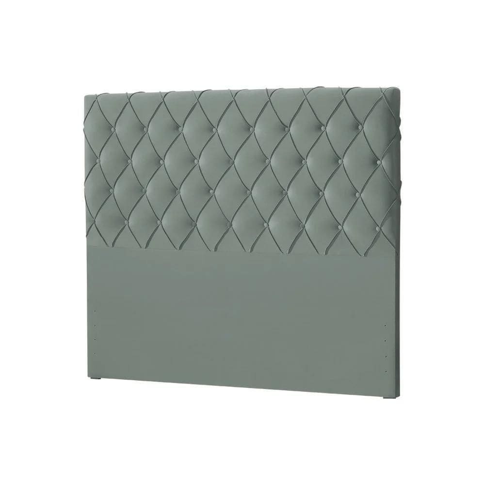 Cabeceira King Estofada Chicago Capitonê 195cm Veludo Cinza