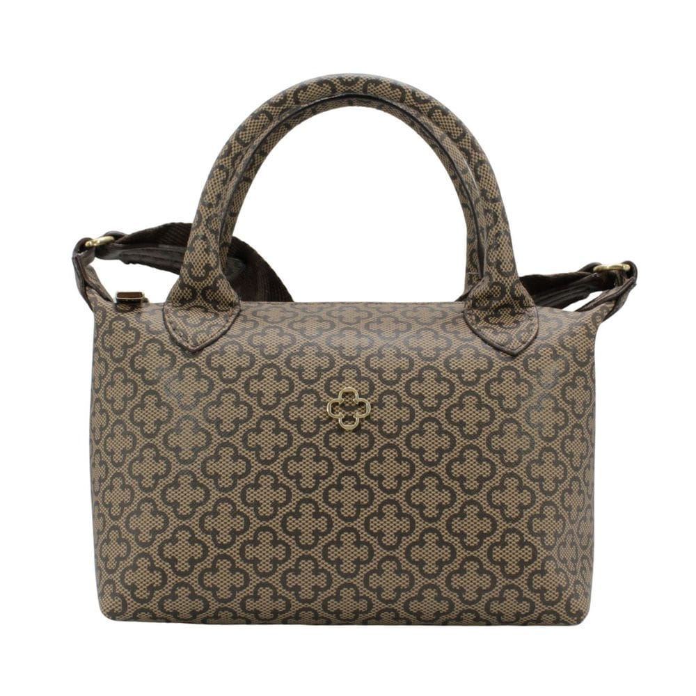 Bolsa Capodarte Feminina Monograma Bege Café
