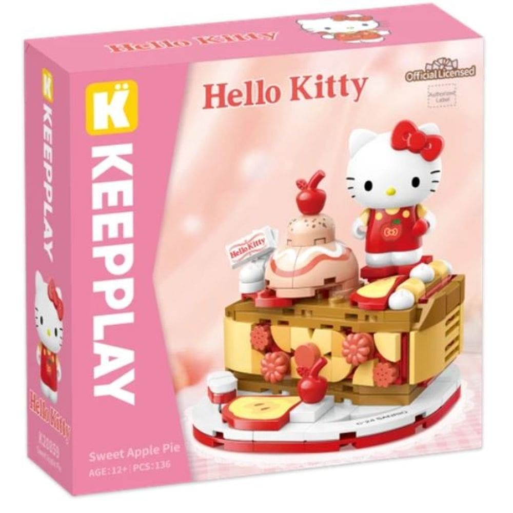 Bloco de Montar KeepplayTorta de Maça Doce Hello Kitty e Amigos