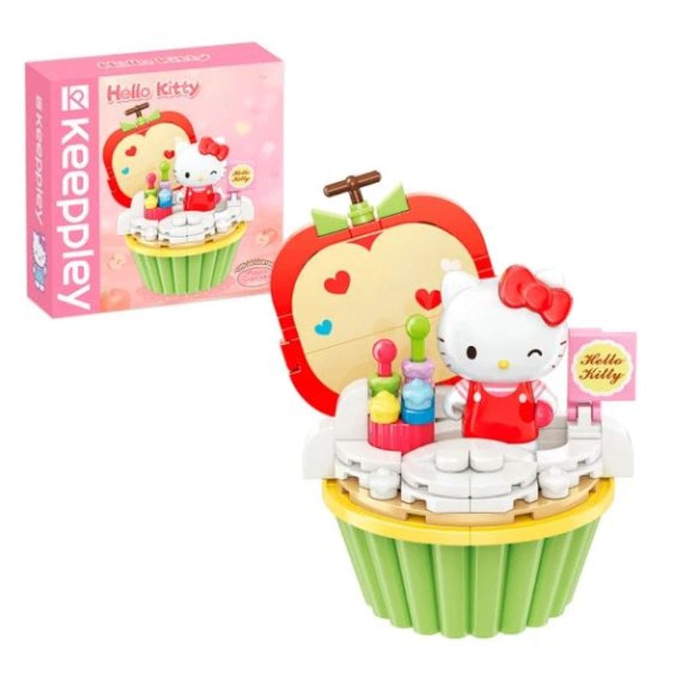 Bloco de Montar Keepplay Cupcake de Maça da Hello Kitty e Amigos