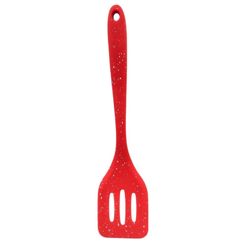 Espátula Vazada de Silicone 29cm Vermelho N248994-8 - Quanhe