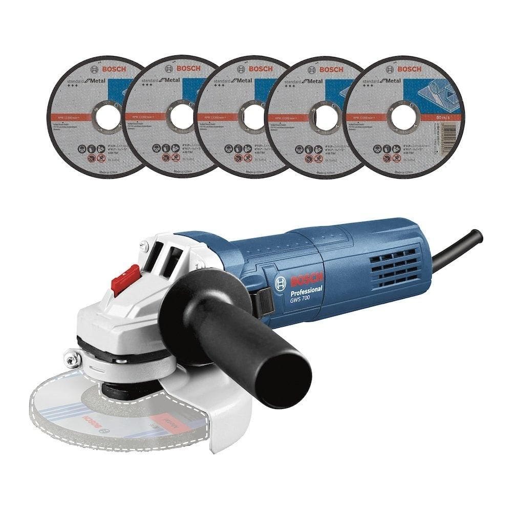 Esmerilhadeira Bosch GWS 700 710W 220V com 5 Discos