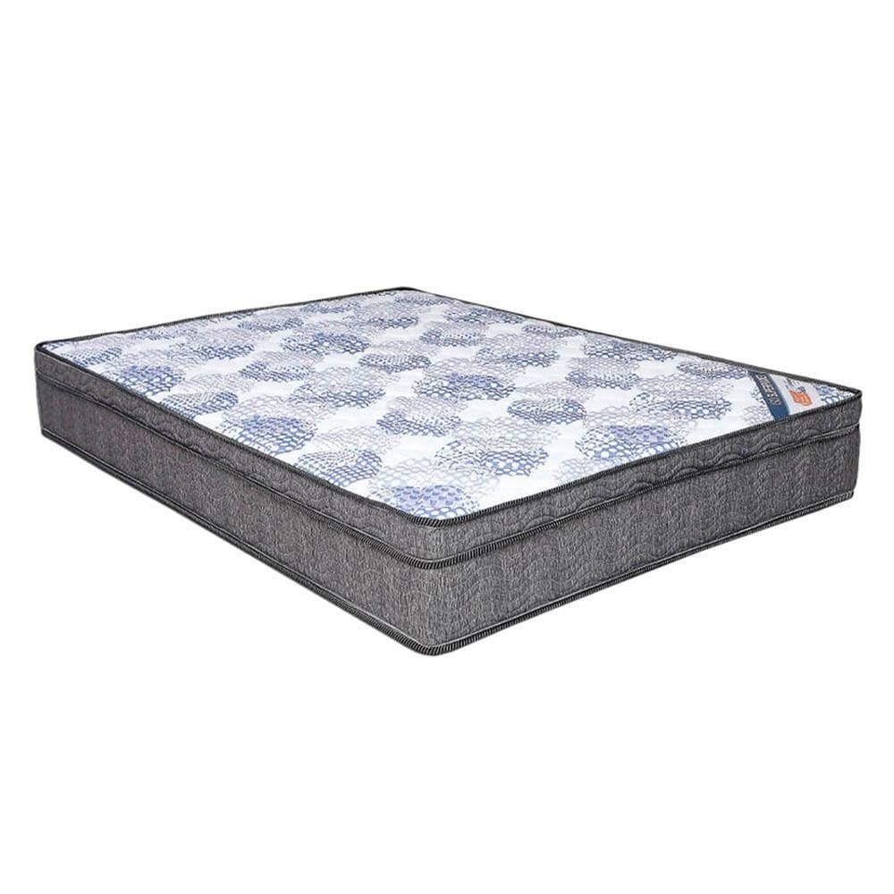 Cama Box Baú Cinza E Colchão Iso Molas Ensacadas Molas Ensacadas Casal Ortobom